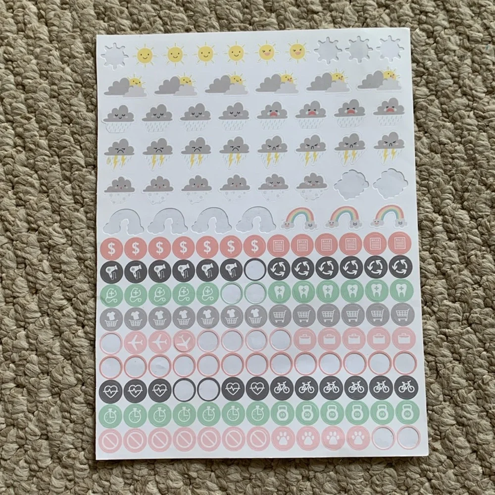 Planner Stickers- 6 sheets set